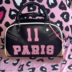 Stylish Black and Pink Handbag